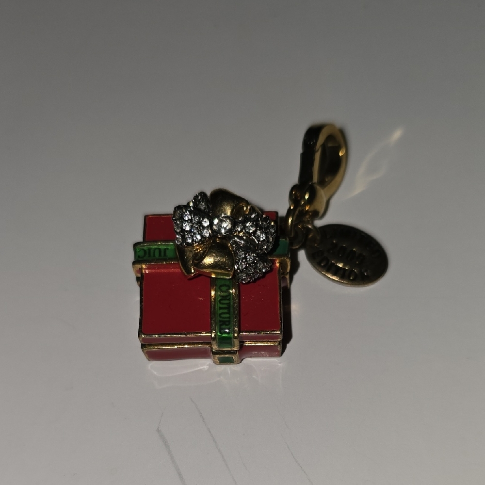 Juicy Couture Red and Gold Gift Box Charm